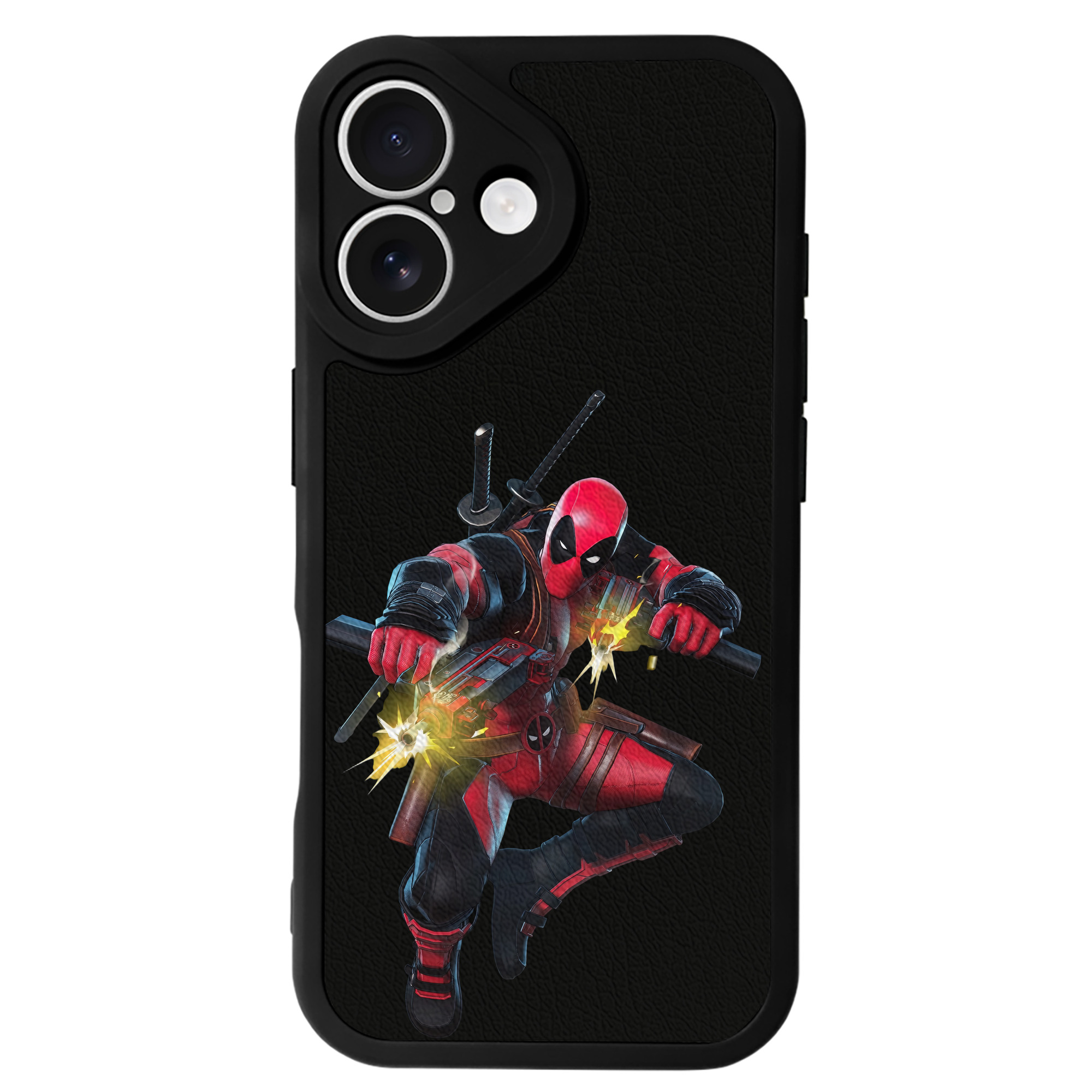 （画像用） Deadpool デッドプール 【iPhone 16シリーズ対応】シリコンスマホケース（レザー調） 材質：シリコン
